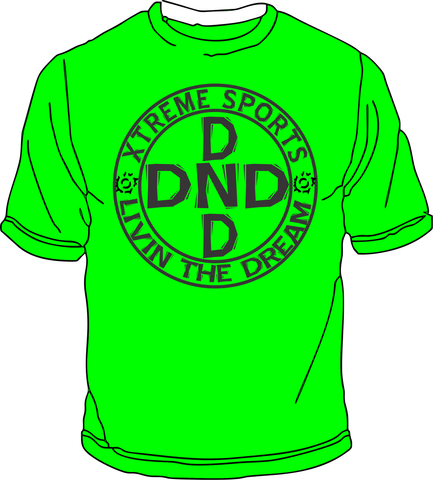 DND Circle design Kids neon green t shirt - DND XTREME
 - 1